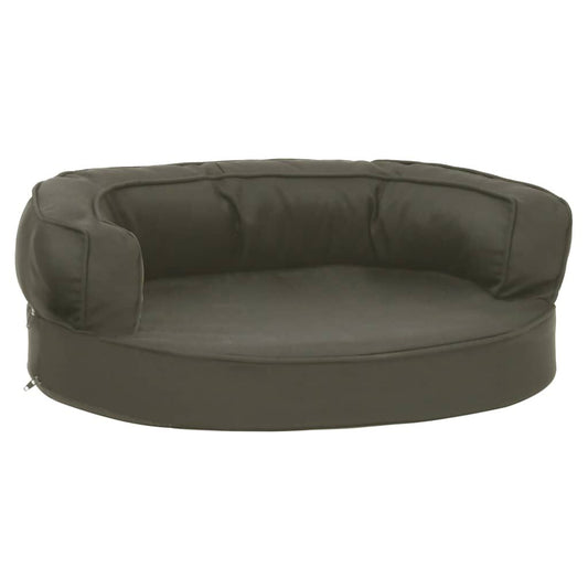 Vidaxl Colchón Para Cama De Perro Ergonómico Aspecto Lino Gris 60x42cm_0