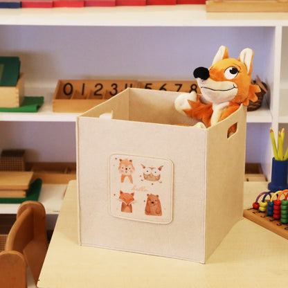 Caja Organizadora Infantil Con Asas Crema_2