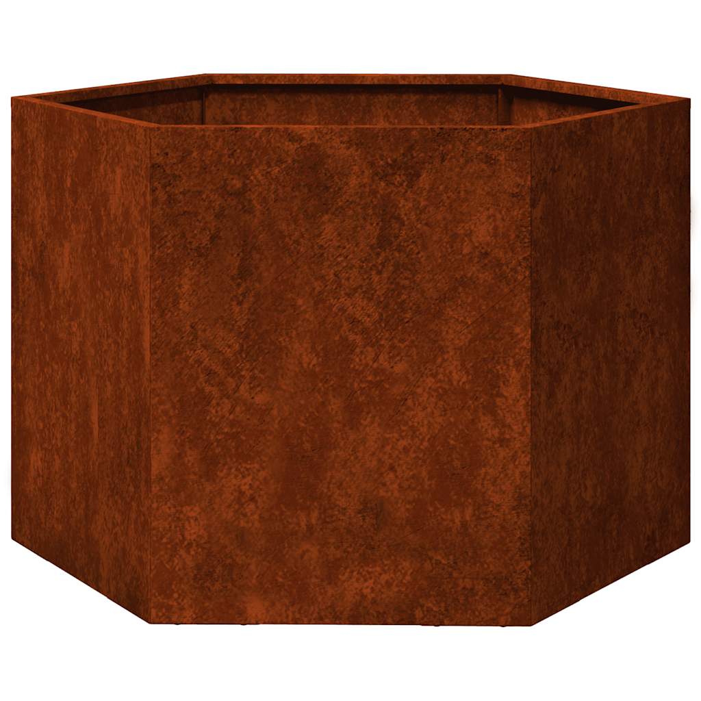 Jardinera De Acero Corten Oxidado 60x60x45 Cm_0