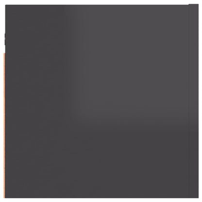 Mesita De Noche Madera De Ingeniería Gris Brillo 30,5x30x30 Cm_4