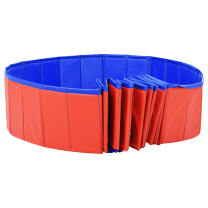 Piscina Para Perros Plegable Pvc Rojo 300x40 Cm_4