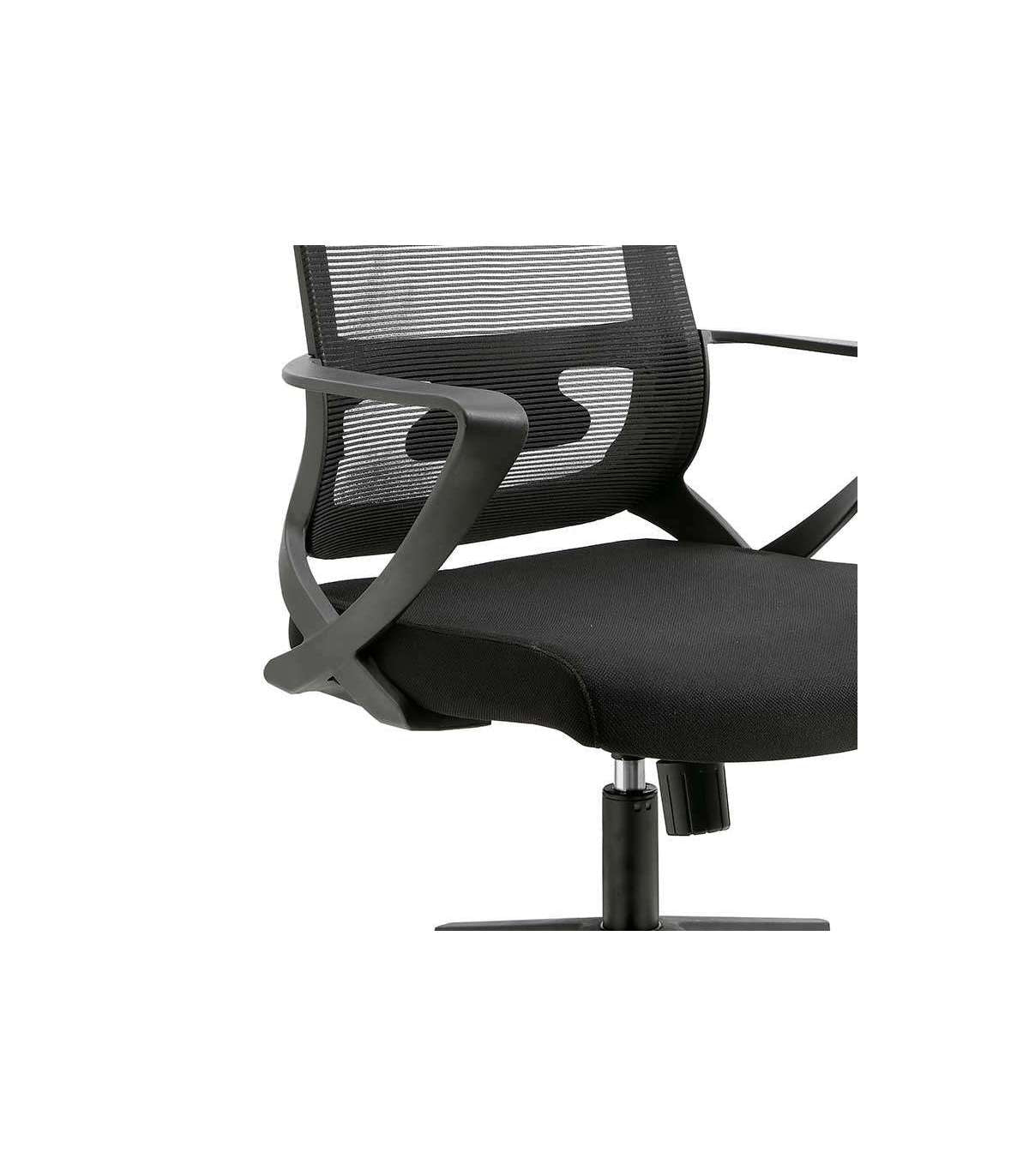 Silla Despacho Giratoria Elevable Acabado Negro 60 Cm(ancho) 113-123 Cm(altura) 61cm(fondo)_3