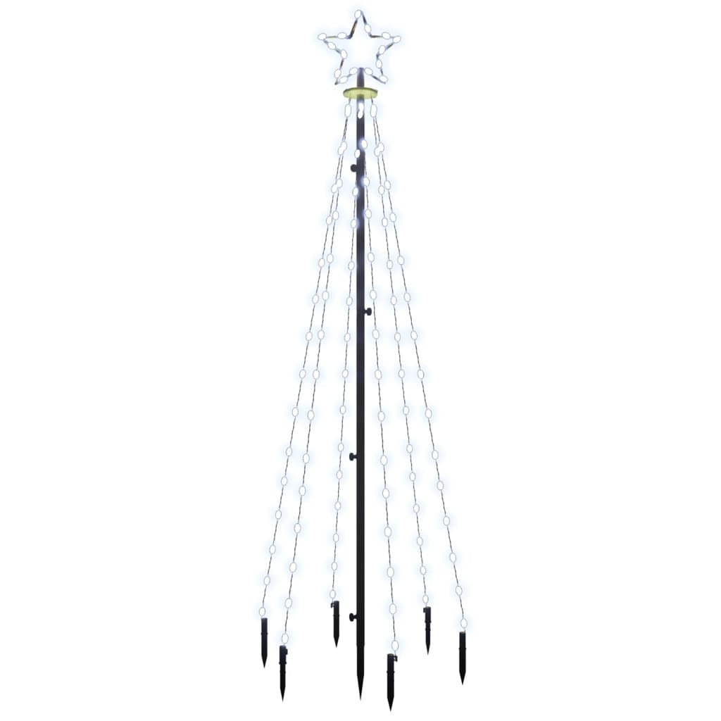 Vidaxl Árbol De Navidad Con Pincho 108 Led Blanco Frío 180 Cm_0