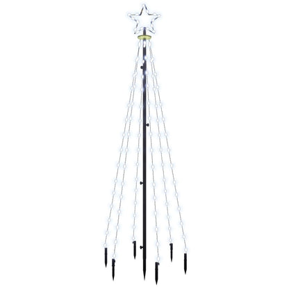 Vidaxl Árbol De Navidad Con Pincho 108 Led Blanco Frío 180 Cm_0