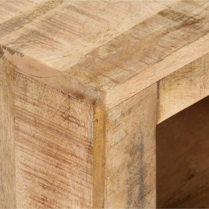Mesita De Noche De Madera De Mango Rugosa 40x30x50 Cm_3
