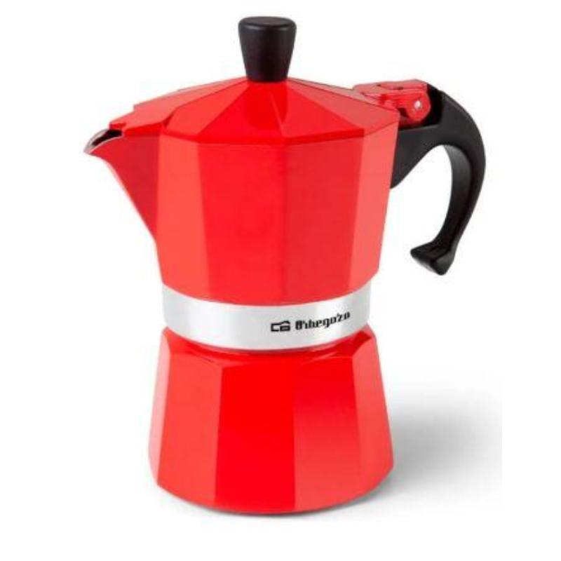 Orbegozo Cafetera Aluminio 6 Tazas Kfr 640 Roja Ref 17928_1