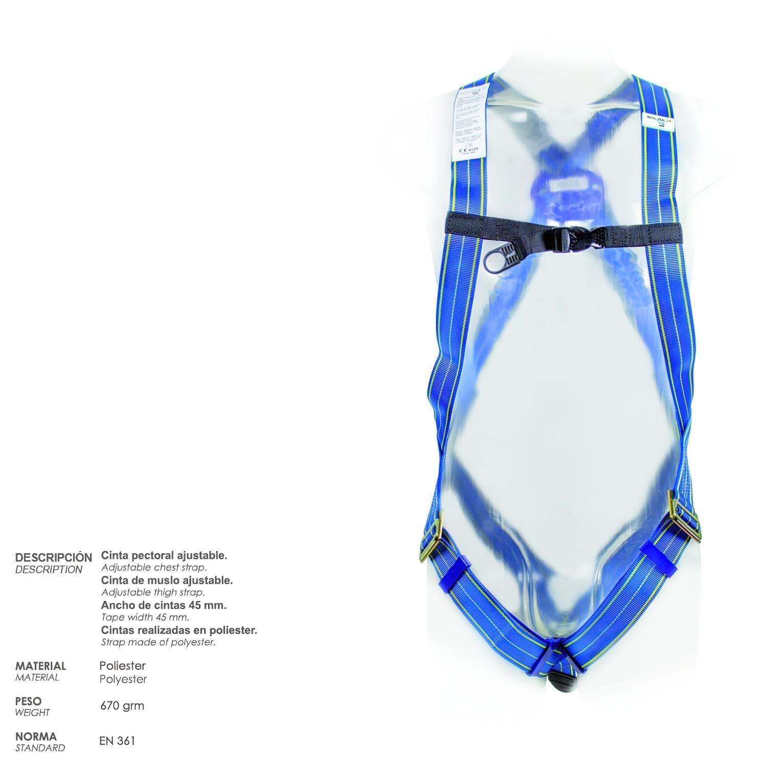 Arnes Anticaidas Kit Seguridad Nº 1 (4 Piezas) En361