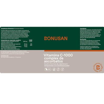 Complexo de ascorbato de vitamina C-1000 Bonusan 90
