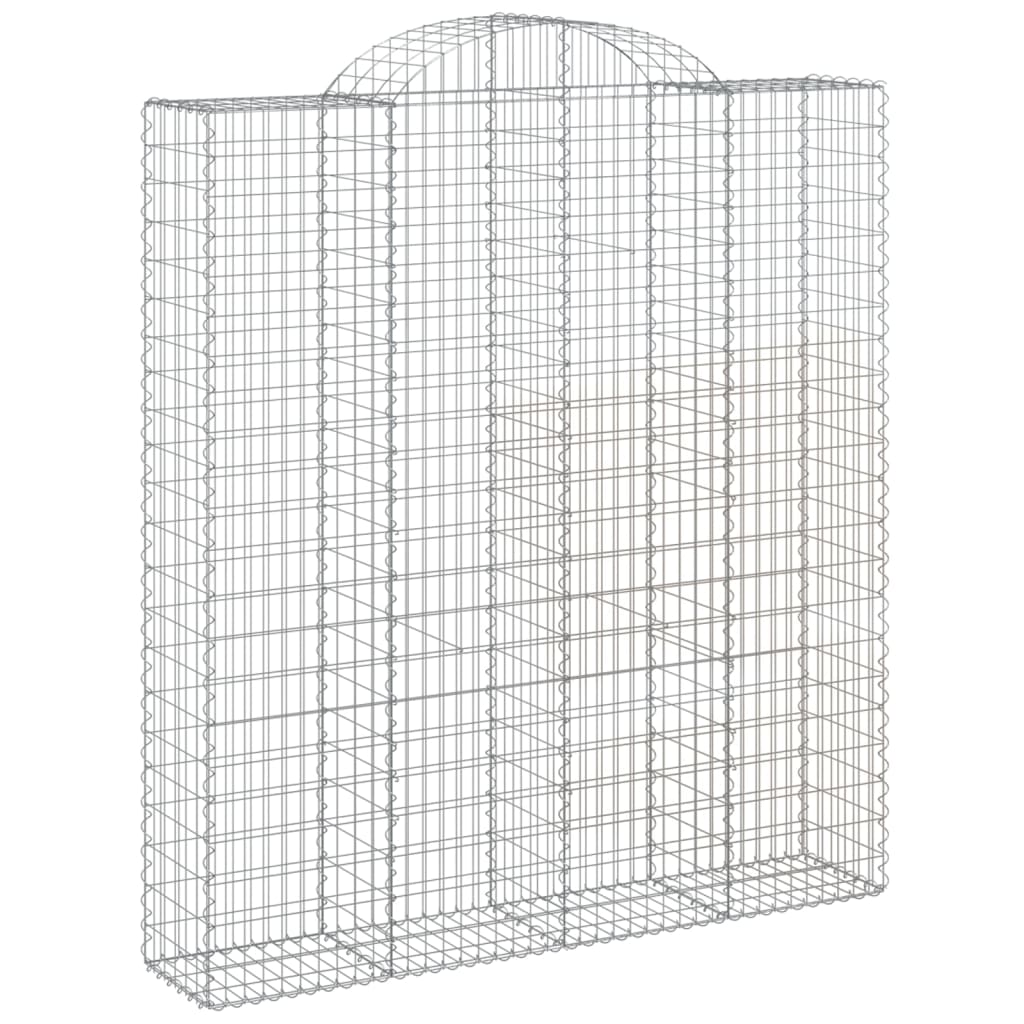 Cestas De Gaviones 2 Uds Forma De Arco Hierro 200x50x220/240 Cm_2