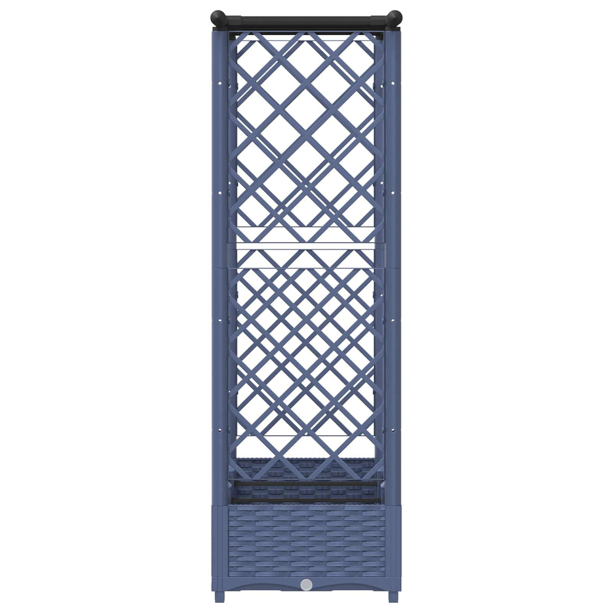 Cama Elevada Con Trellis Y Techo Gris 164 X 40 X 121 Cm Pp_4