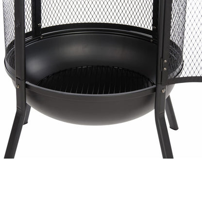 Redfire Chimenea Redonda Kansas Acero Negro 85019_4