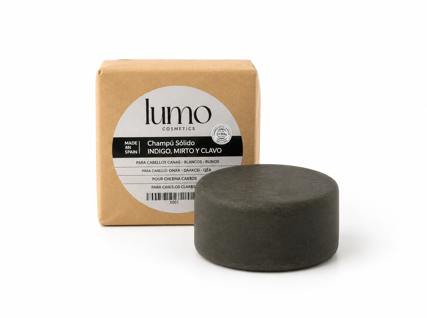 Champú Sólido Índigo 80 g | Matizador Antiamarillo para Canas y Cabello Rubio_0