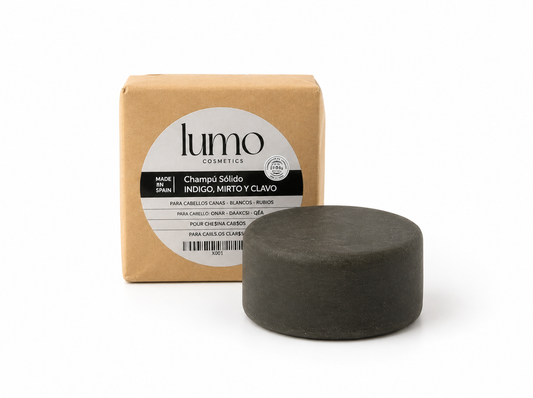 Champú Sólido Índigo 80 g | Matizador Antiamarillo para Canas y Cabello Rubio_0