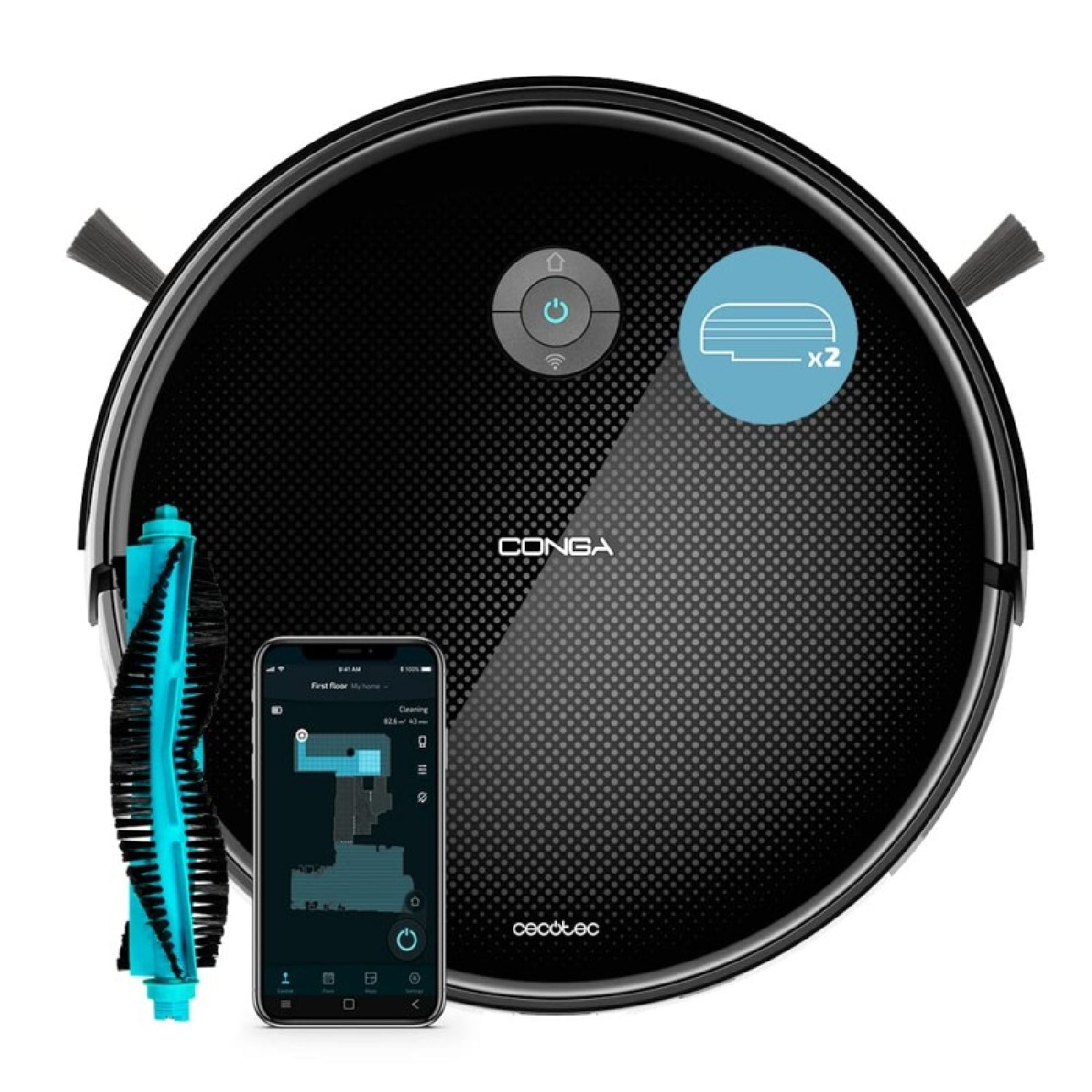 Cecotec Robot Aspirador Conga 2299 Inertial X-treme. Tecnología Giroscópica Friega Aspira Y Barre A La Vez 2100 Pa App C_0