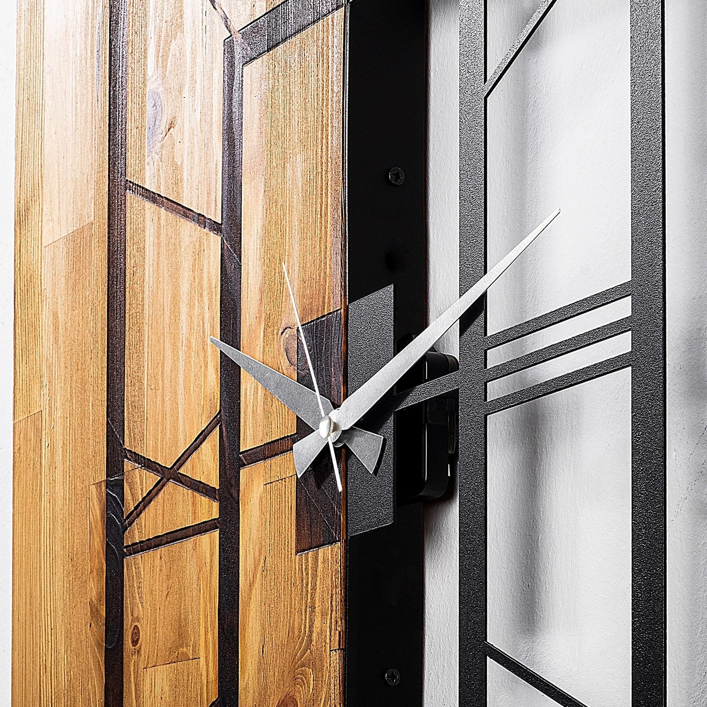 Reloj De Pared Madera Cuadrado_5
