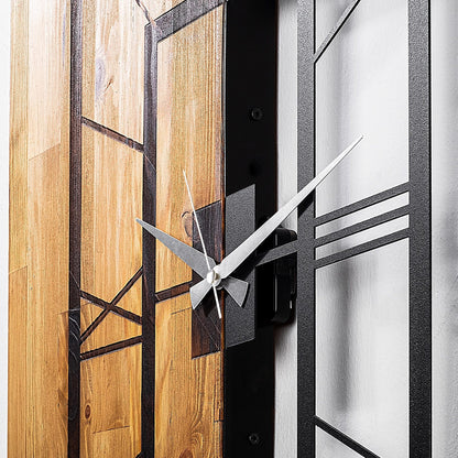 Reloj De Pared Madera Cuadrado_5