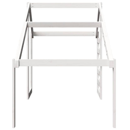Techo De Cama Infantil Madera Maciza Pino Blanco 188x82x113 Cm_4