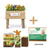 Mesa De Cultivo Infantil De Madeira Com Kit De Cultivo De Flores Comestíveis | Vida Huerto 60x40x55 Cm