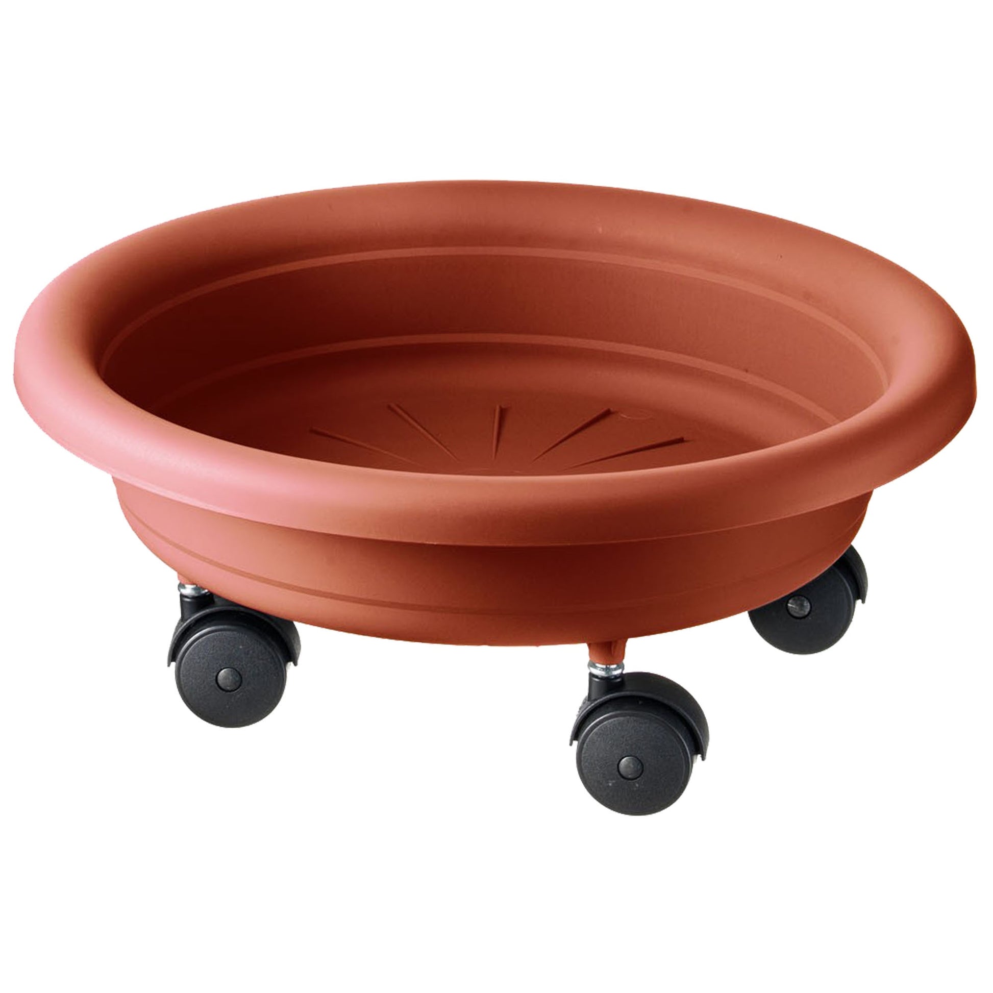 Platillo Para Maceta Con Ruedas Para Facilitar Su Traslado Ø 33 Cm Terracota_0