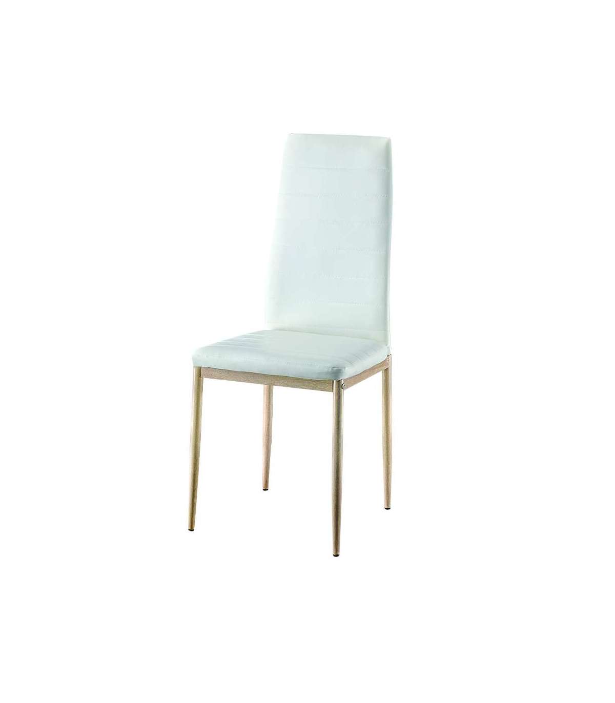 Pack De 4 Sillas Md-galera Tapizadas En Tejido Pu Blanco, 93cm(alto) 43cm(ancho) 42.5cm(la_5