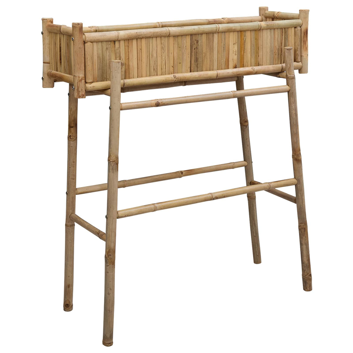 Jardín Macetero Con Soporte Natural 100 X 38 X 114 Cm Bambú_0