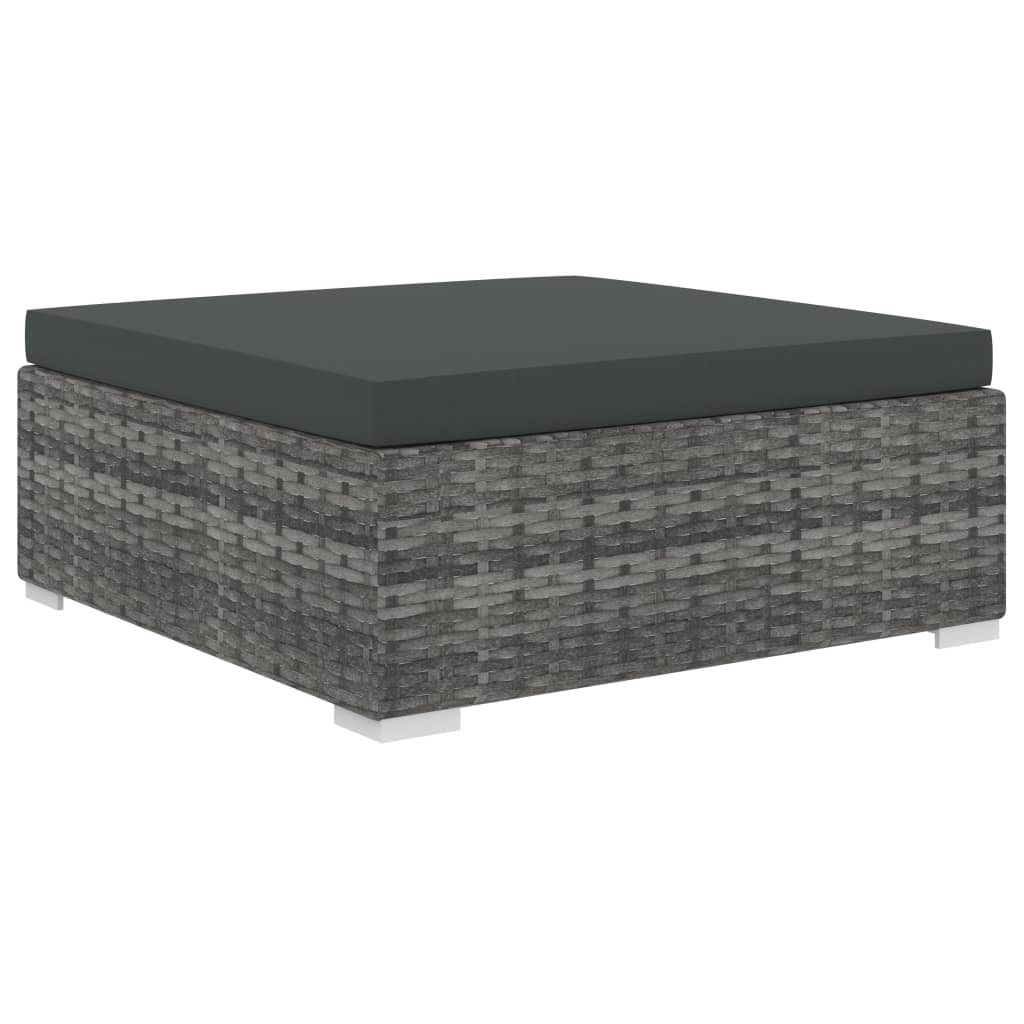 Vidaxl Set De Muebles De Jardín 8 Pzas Y Cojines Ratán Sintético Gris_3