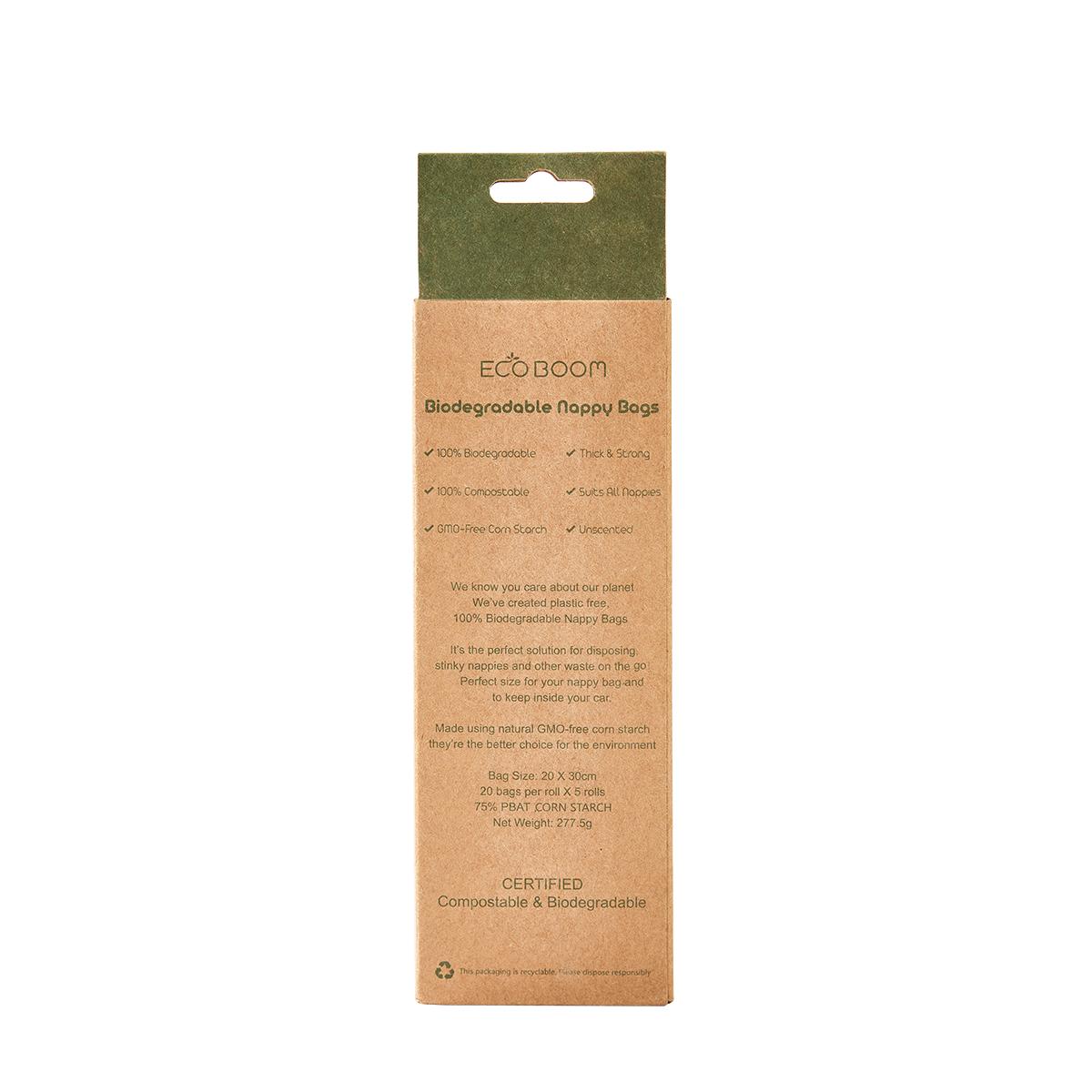 Sacos biodegradáveis ​​​​100% compostáveis ​​​​Ecoboom 5x20 sacos