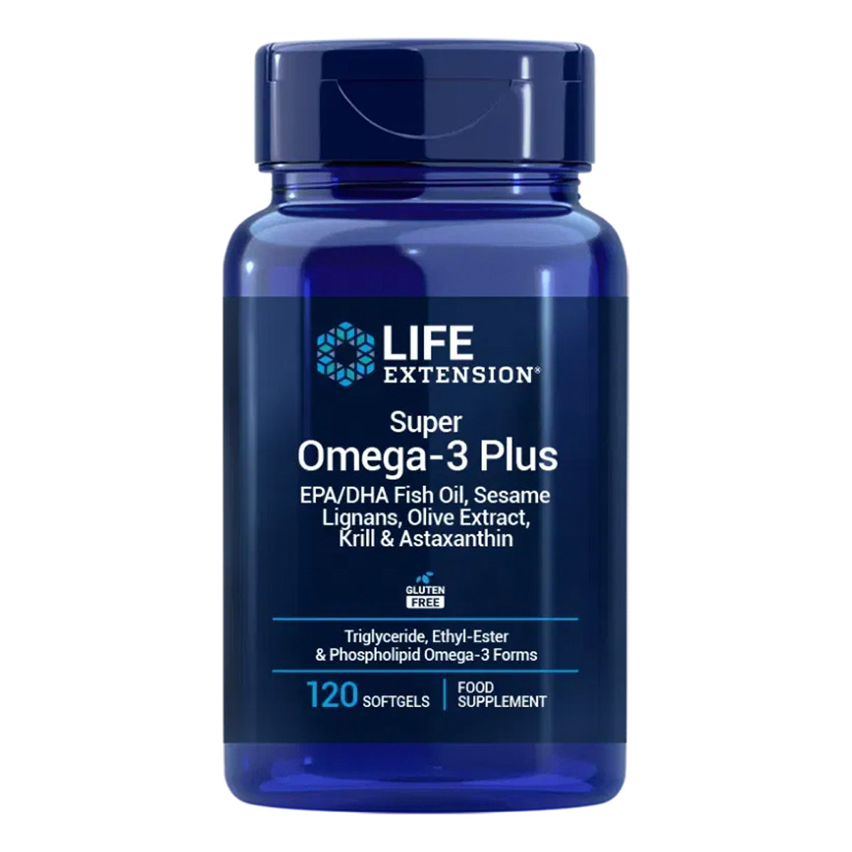 Super Ómega-3 EPA/DHA, Óleo de Peixe, Sésamo, Lignanas e Extrato de Oliva, Life Extension, 120 esferas