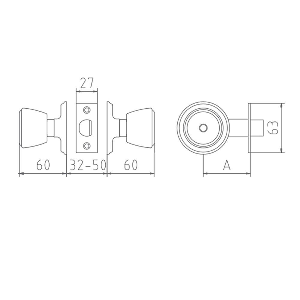 Picaporte Pomo 510-3-3-60