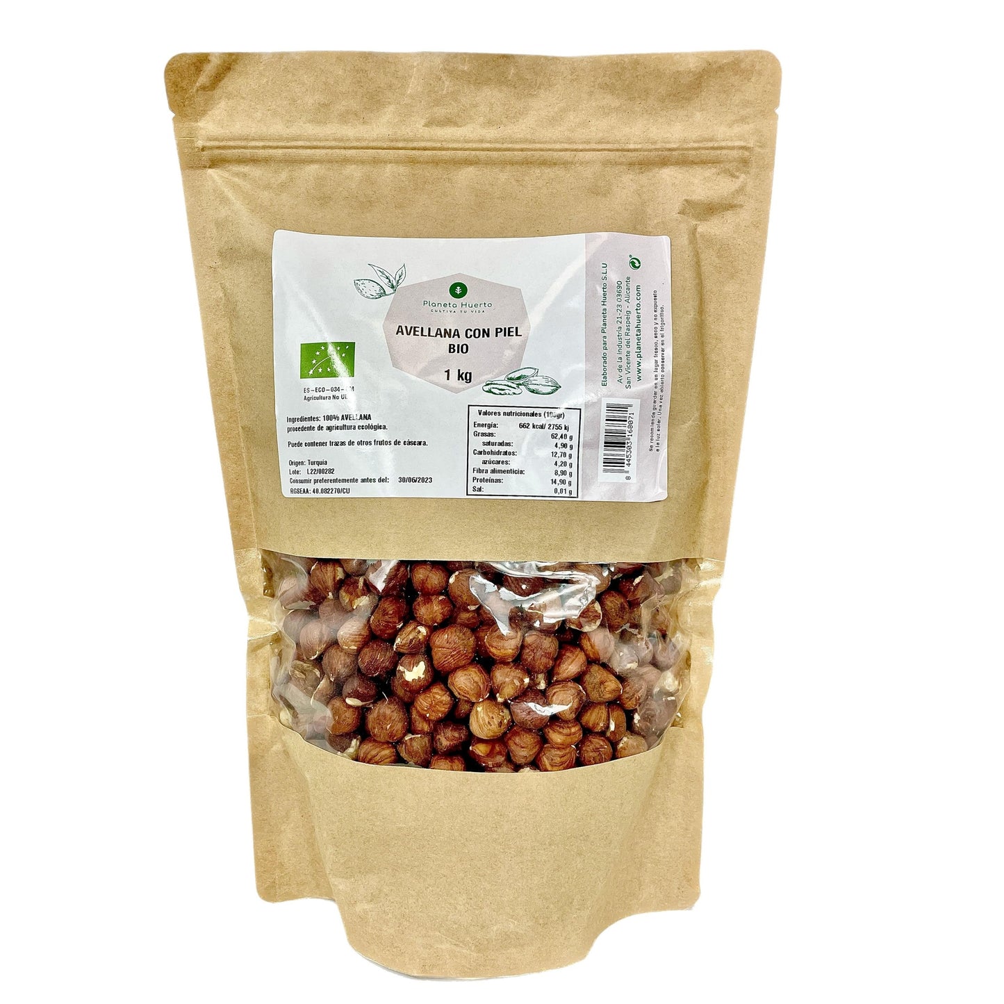 Avelãs com casca ECO Planeta Huerto 1 kg