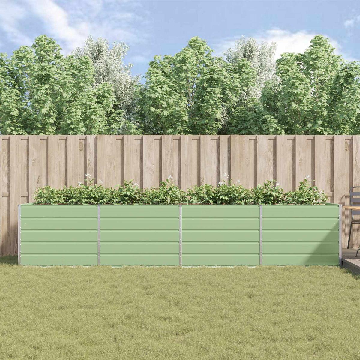 Jardinera Verde Pastel 385 X 100 X 75 Cm Acero Galvanizado_3