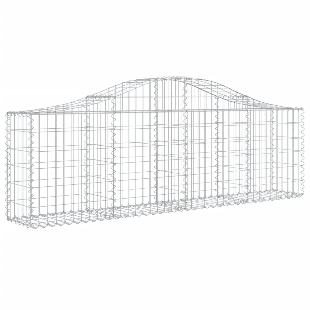 Cestas De Gaviones 6 Uds Forma De Arco Hierro 200x30x60/80 Cm_2