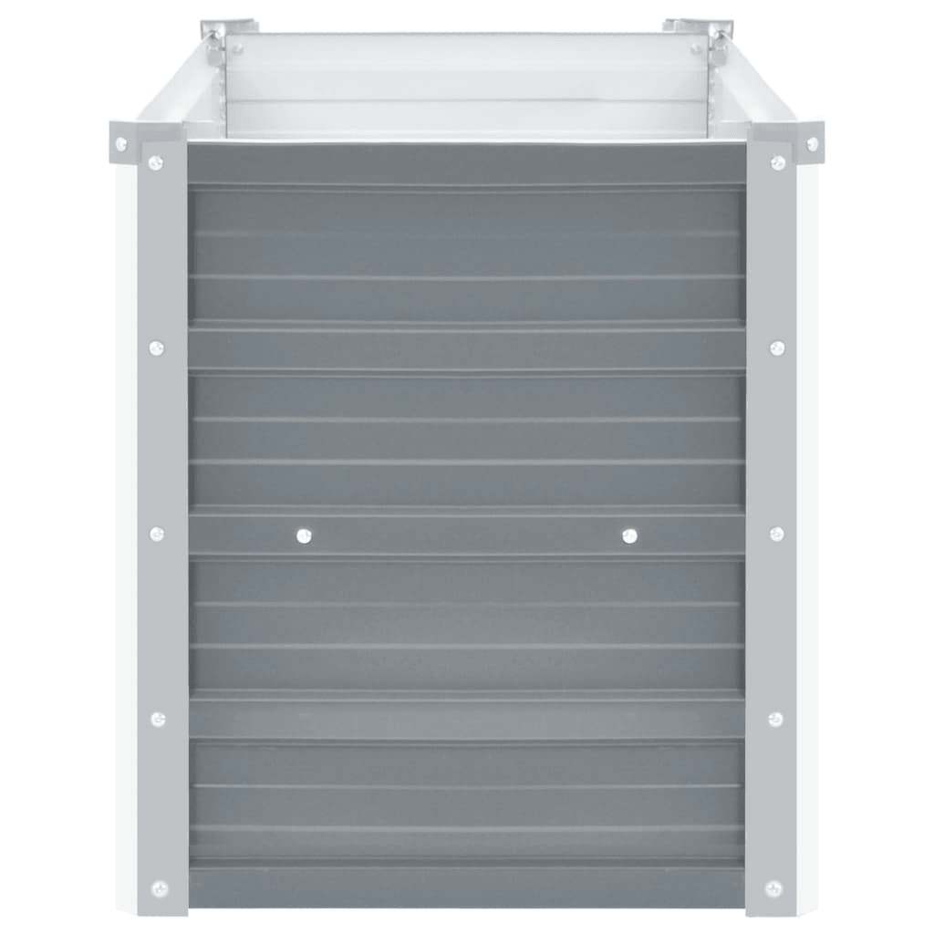 Arriate De Jardín De Acero Galvanizado Gris 160x40x45 Cm_3