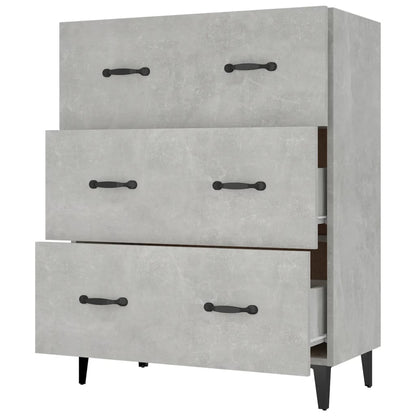 Aparador De Madera De Ingeniería Gris Hormigón 69,5x34x90 Cm / Vetonek_1