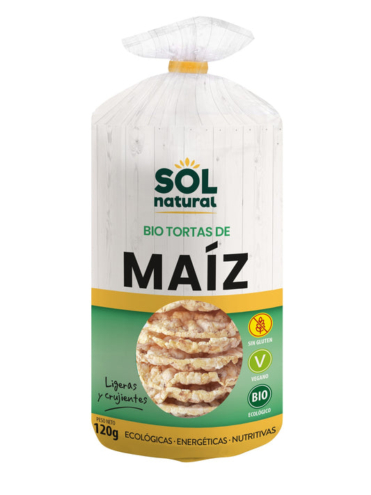 Bolinhos de Milho Biológico Sem Glúten Sol Natural 120g