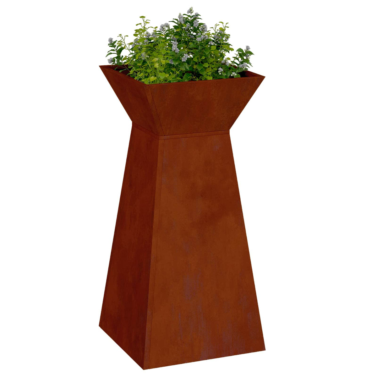 Maceta Pilar 2 Uds. Oxidado 35 X 35 X 73 Cm Acero Oxidado_2