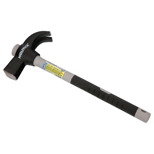 Martillo Uña Mango Fibra Vidrio Mango Fibra Vidrio Con Empuñadura Antideslizante. 600 Gramos 33 Cm.