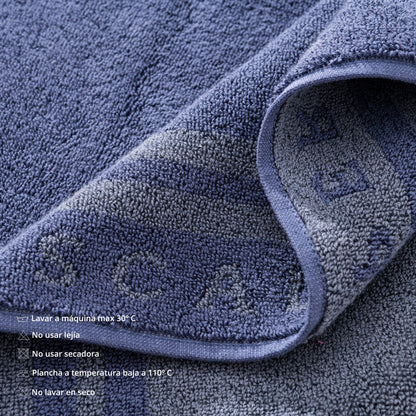 Alfombrilla De Baño 50x80cm En Algodón Azul Navy Con Rayas Scalpers Home