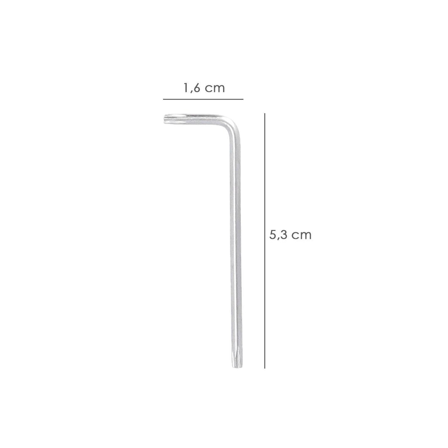 Llave Torx Standar Acero Cromo Vanadio Profesional T08 Mm. Llave Estrella, Llave Allen Estrella_1