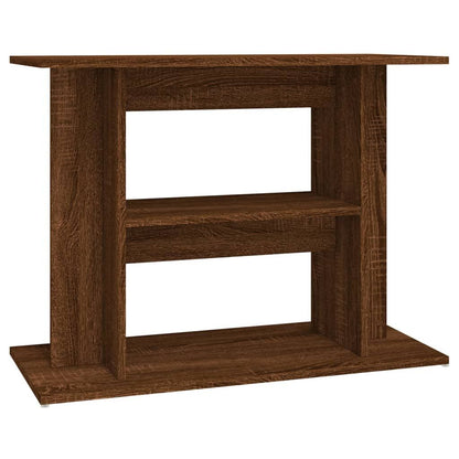 Vidaxl Soporte Para Acuario Madera Ingeniería Roble Marrón 80x35x60 Cm_0