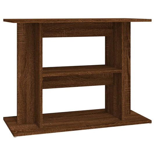 Vidaxl Soporte Para Acuario Madera Ingeniería Roble Marrón 80x35x60 Cm_0