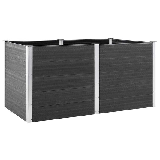 Arriate Elevado De Wpc Gris 200x100x91 Cm_0