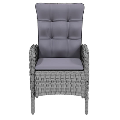 Vidaxl Juego De Comedor Para Jardín 9 Piezas Ratán Sintético Gris_3