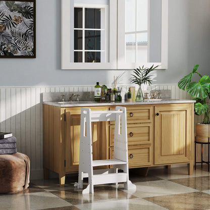 Aiyaplay Torre De Aprendizaje Con Pedal Altura Ajustable 45x47,5x91 Cm Blanco_1