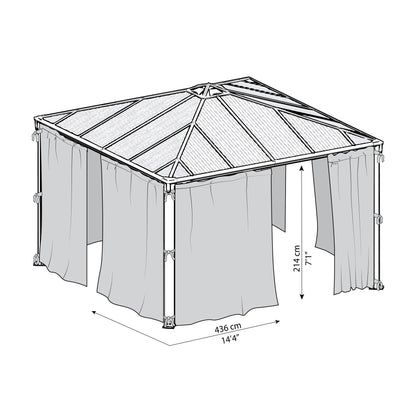 Conjunto de redes mosquiteiras para gazebo Palermo 4300 