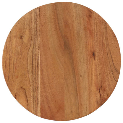 Mesa De Centro De Madera Maciza De Acacia Y Hierro 35x35x30 Cm_1