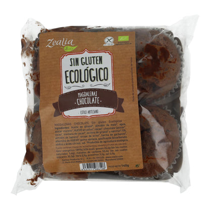 Muffins de chocolate 4 unidades BIO Sem Glúten Zealia 140 gr