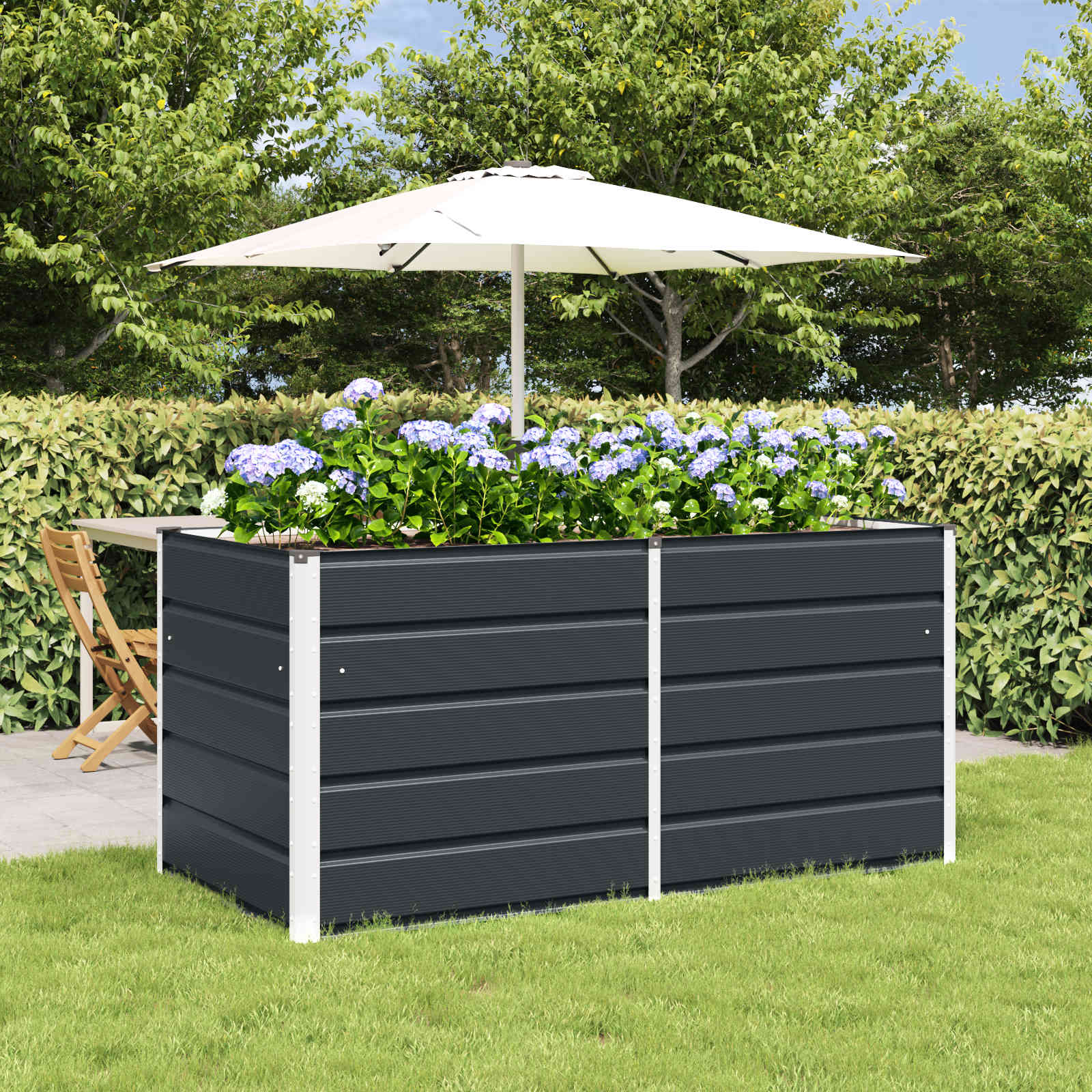 Jardinera Antracita 160 X 80 X 75 Cm Acero_1