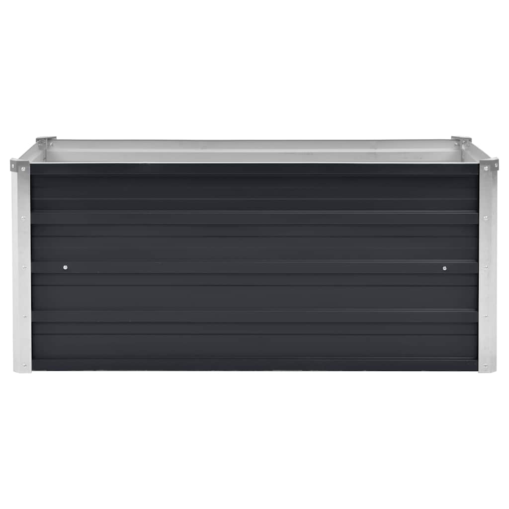 Arriate De Acero Galvanizado Gris Antracita 100x40x45 Cm_3