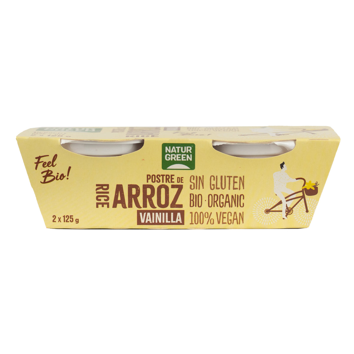 Sobremesa de arroz com baunilha NaturGreen, 2 x 125 g